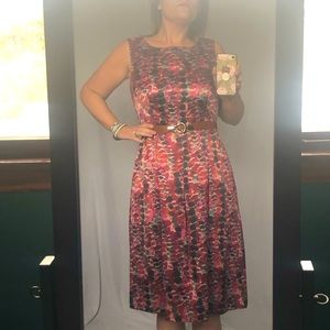 Kate Hill 10 multicolored floral midi dress NWOT